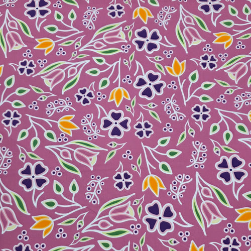 Anishinaabe Woodland Floral RM0003 - Pink 100% Cotton Designer