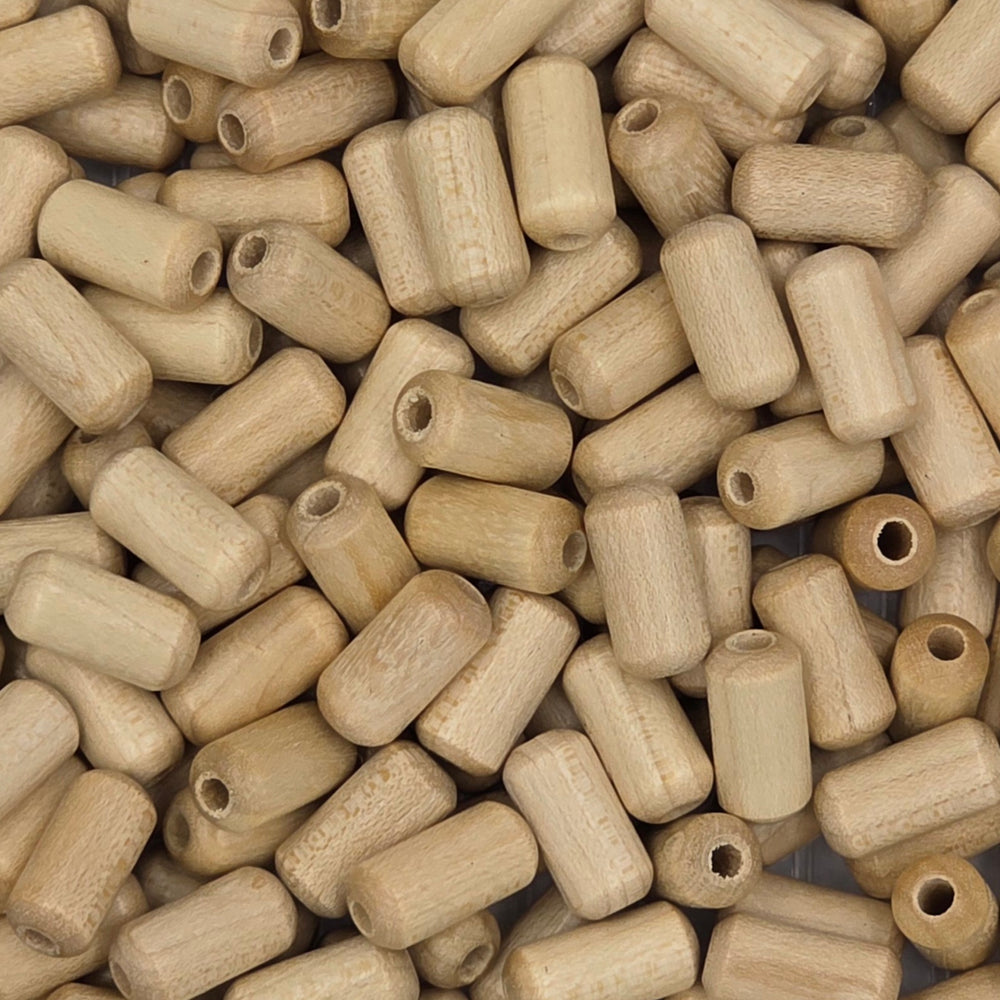 8x16 mm - Wooden round cylinder beads