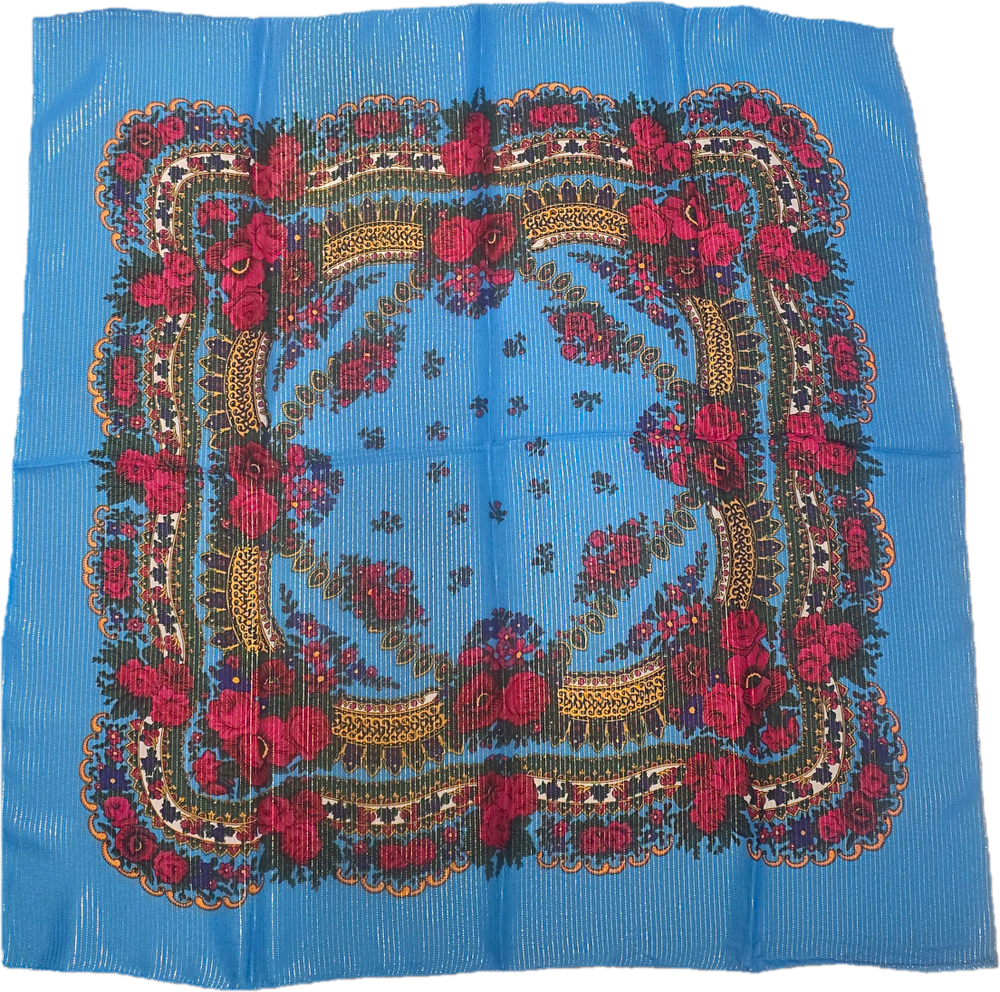 Foulard Kukum · Motif floral · 30 x 30 pouces