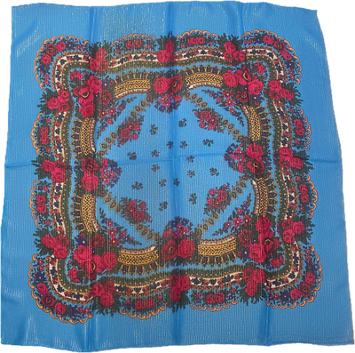 Foulard Kukum · Motif floral · 30 x 30 pouces