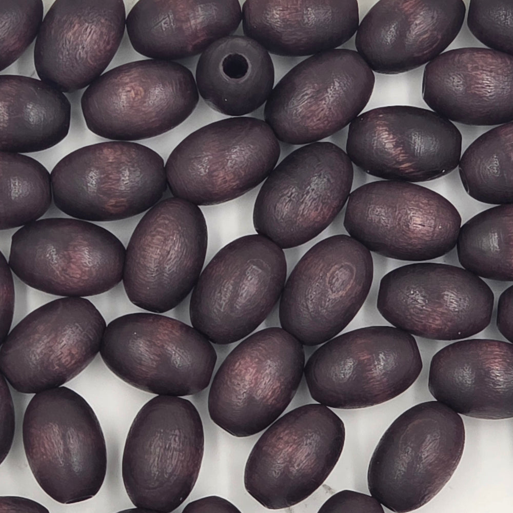 10x15 mm - Wooden oval beads