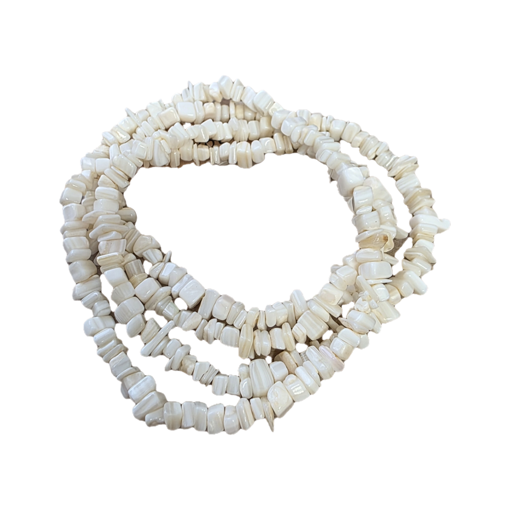 Chips - Semi Precious on strand - Natural Mother of Pearl