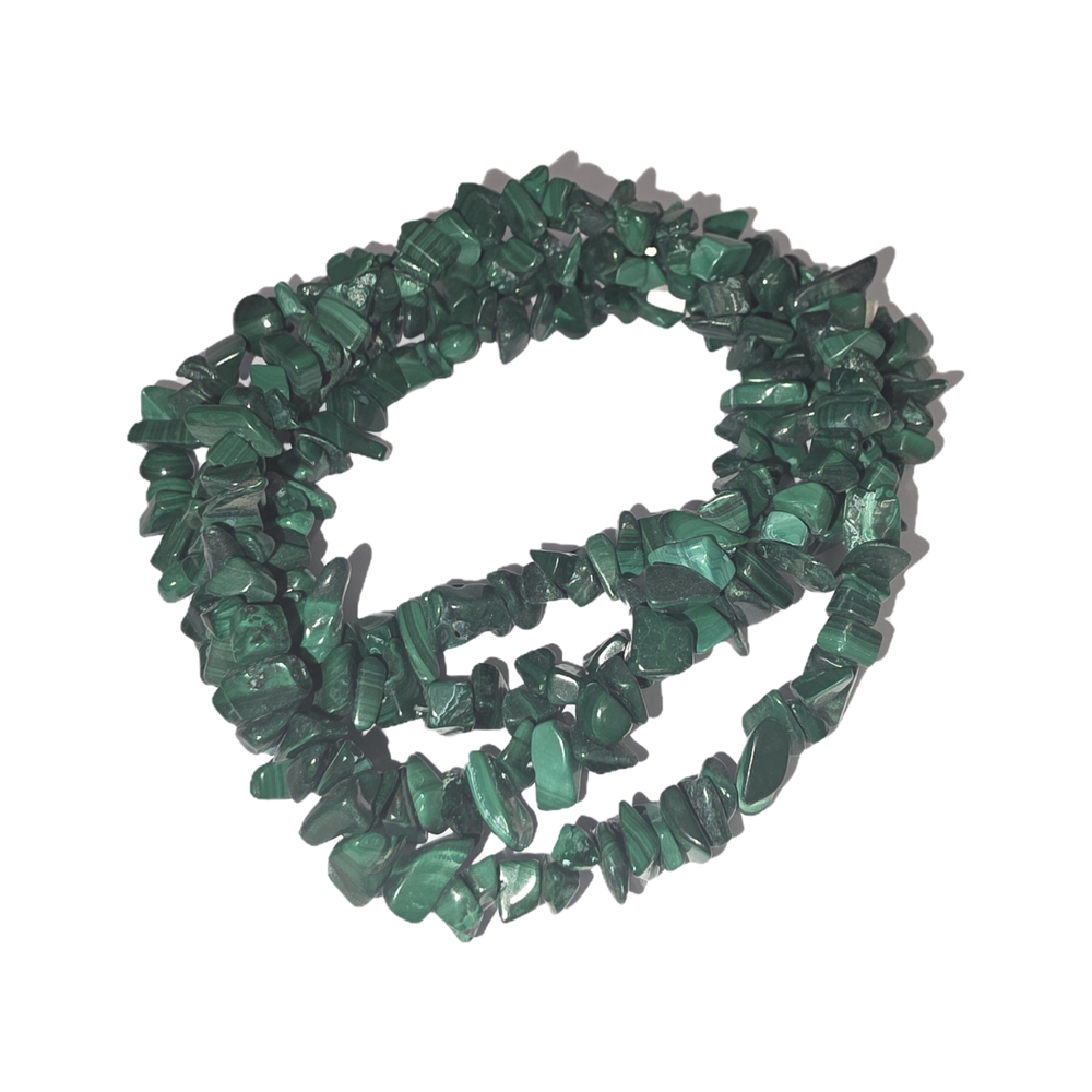 Chips - Semi Precious on strand - Malachite