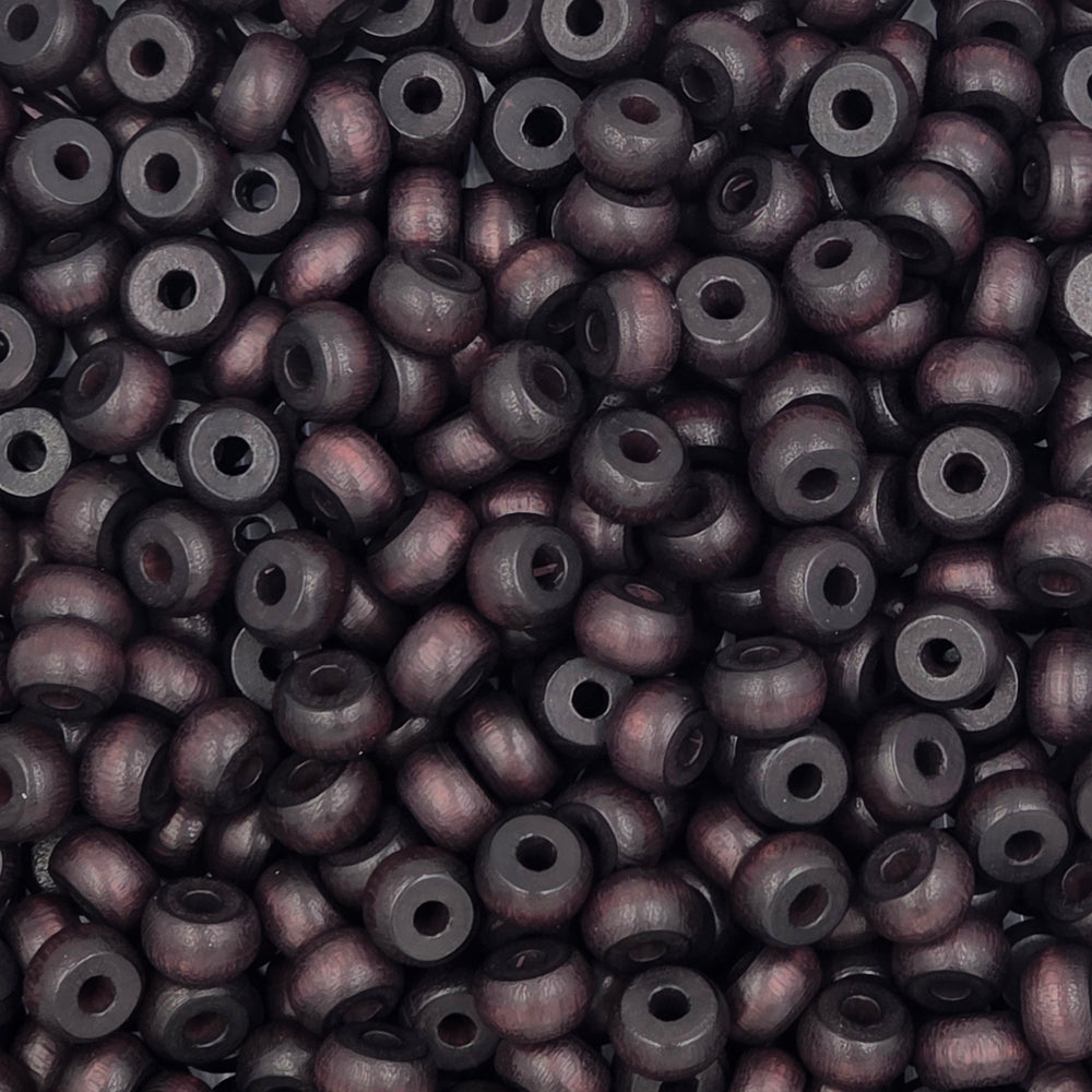 10x6 mm - Flat wooden side beads