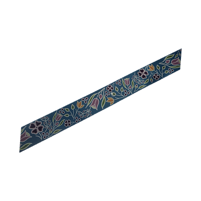 38mm - Single Faced Anishinaabe Woodland Flowers Satin Ribbon