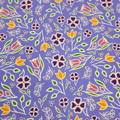 Anishinaabe Woodland Floral RM0003 - Purple 100% Cotton Designer