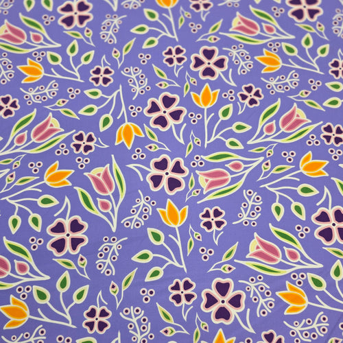 Anishinaabe Woodland Floral RM0003 - Purple 100% Cotton Designer