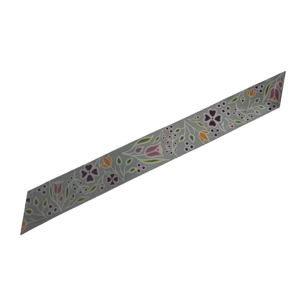 38mm - Single Faced Anishinaabe Woodland Flowers Satin Ribbon