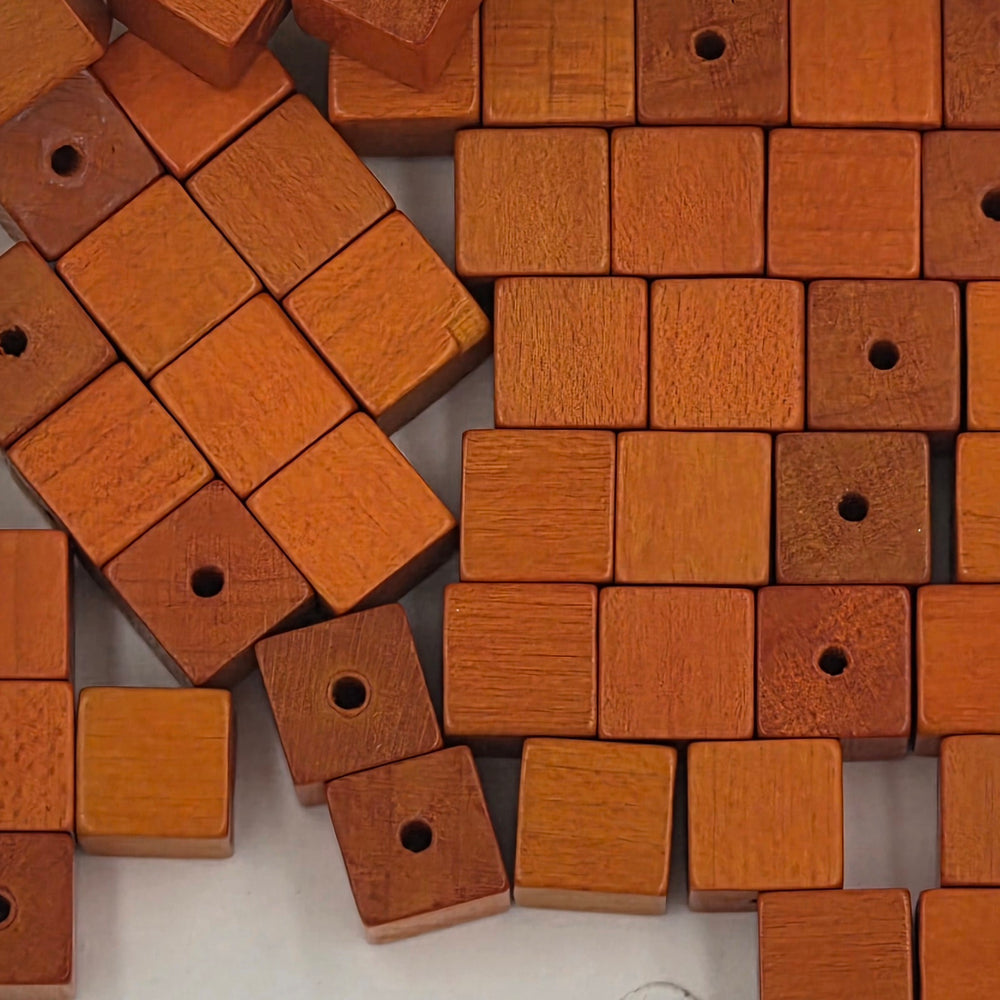 10 mm - Wooden cubes beads