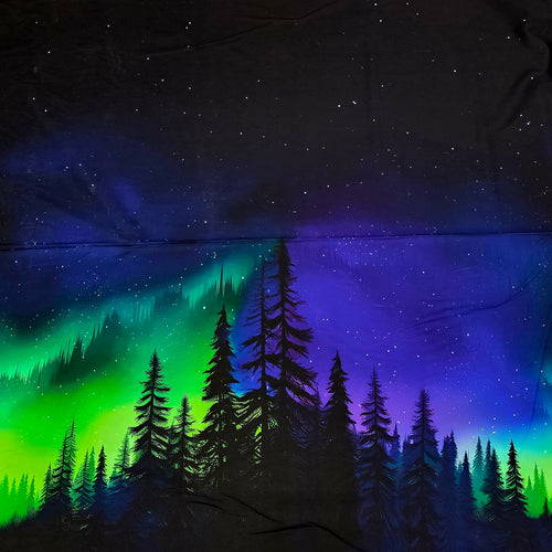 Northern Lights and Forest 3100NLT - Noir 100% Cotton Designer