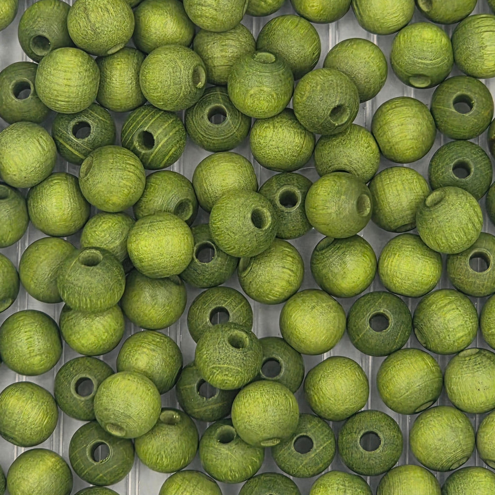 10 mm -  Perles de bois · Quantités et couleurs variées