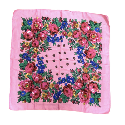 Foulard Kukum · Motif floral · 30 x 30 pouces