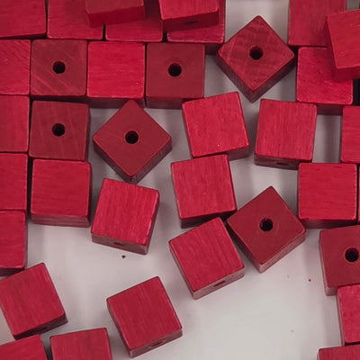 10 mm - Wooden cubes beads