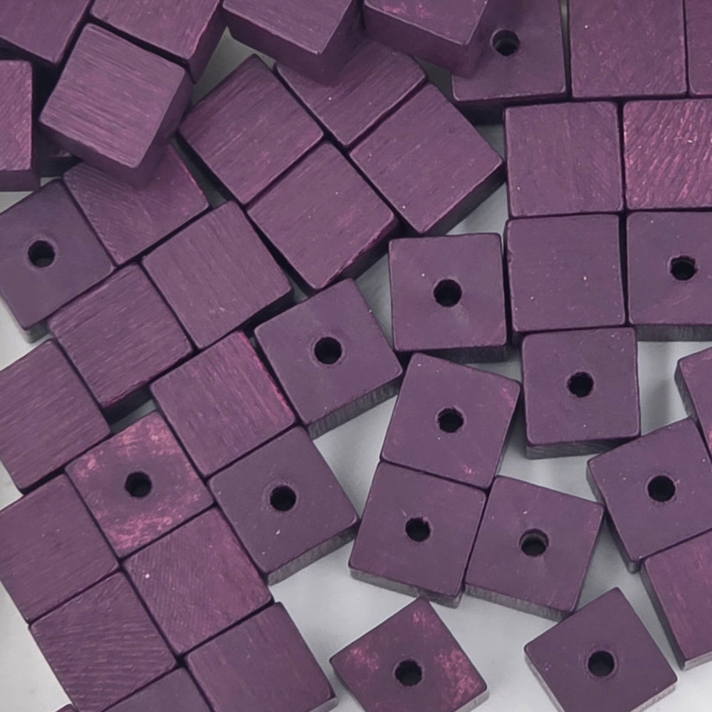 10 mm - Wooden cubes beads