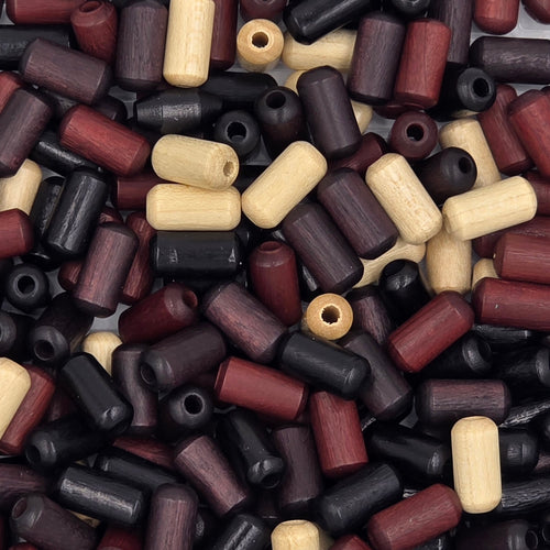 8x16 mm - Perles cylindres ronds en bois