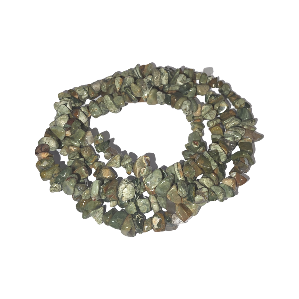 Chips - Semi Precious on strand - Rhyolite