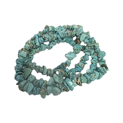 Chips - Semi Precious on strand - Stabilized Turquoise