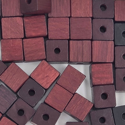 10 mm - Wooden cubes beads