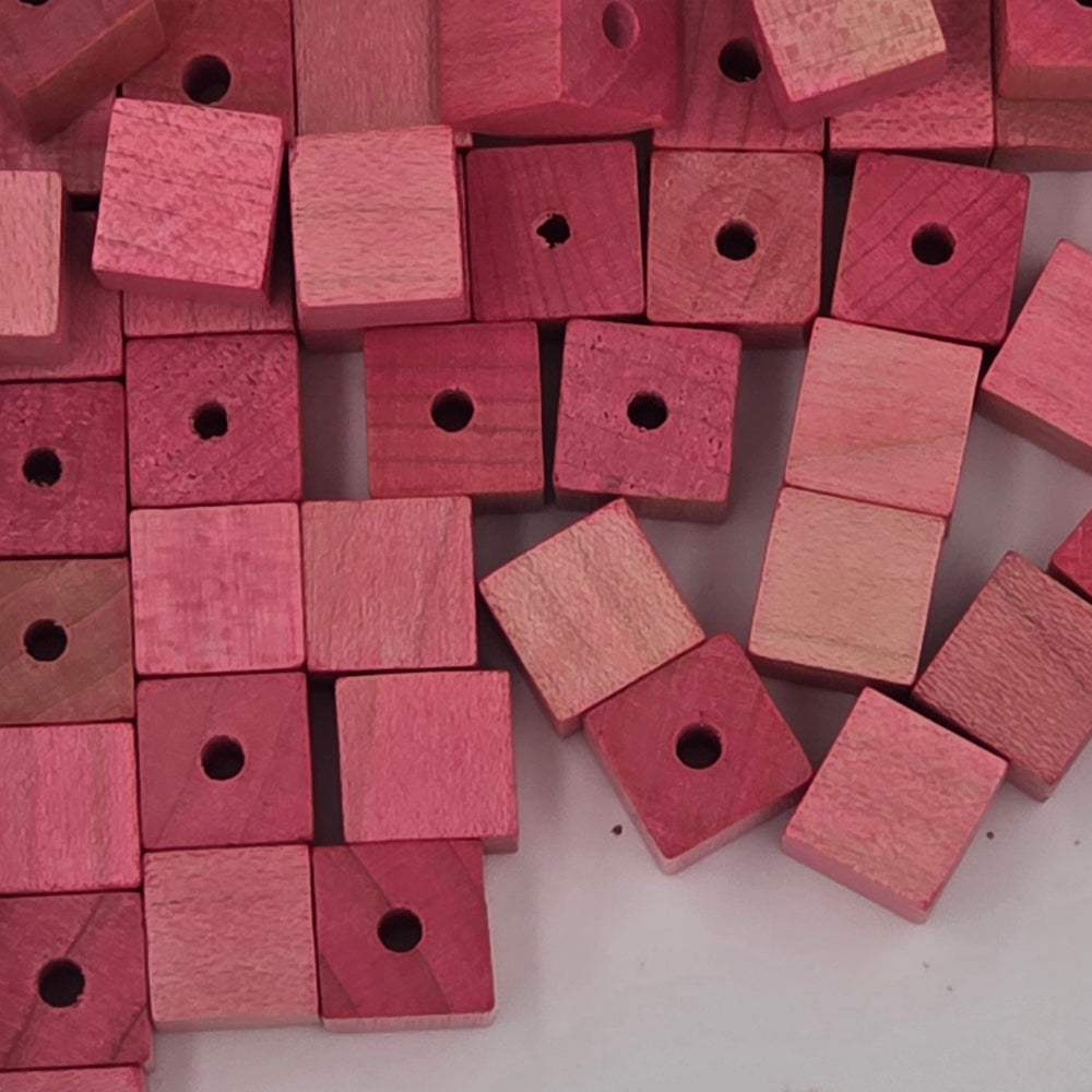 10 mm - Wooden cubes beads