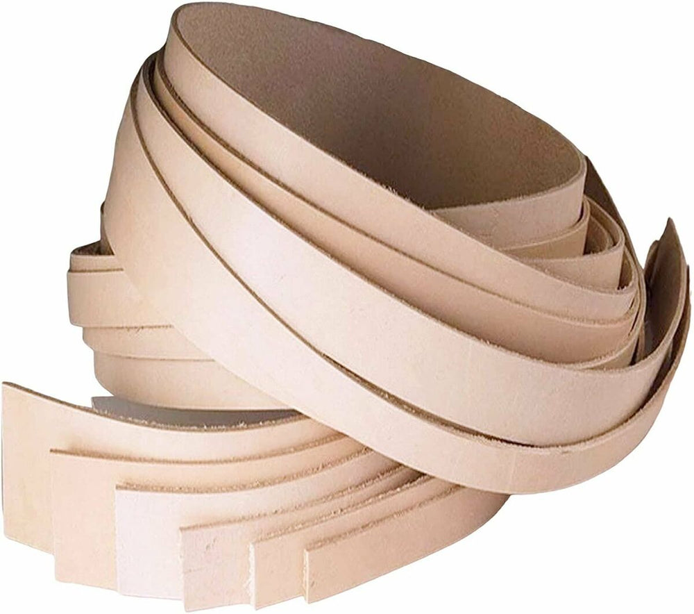 Vegetable Tanned Leather Belt Blanks Strips · 7-8oz