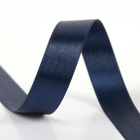 Double-Sided Satin Ribbon - Navy blue