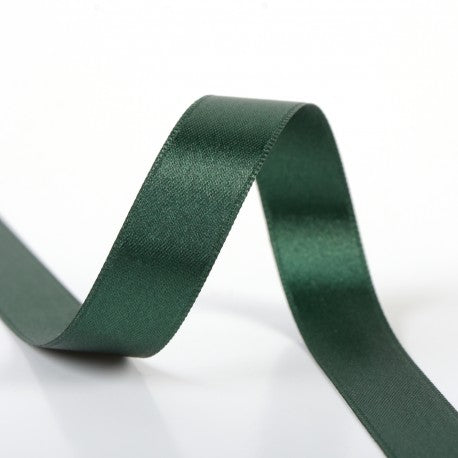 Double-Sided Satin Ribbon - Dark green