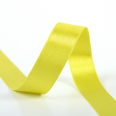 Double-Sided Satin Ribbon - Green/mustard