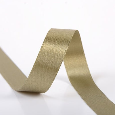 Double-sided satin ribbon - 154 Beige green