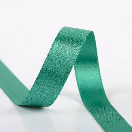 Double-Sided Satin Ribbon - Green Prasin