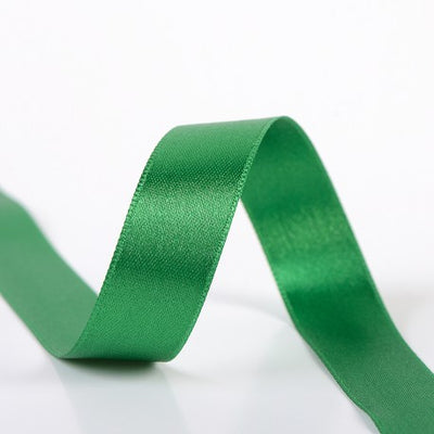 Double-sided satin ribbon - 16 Lime green