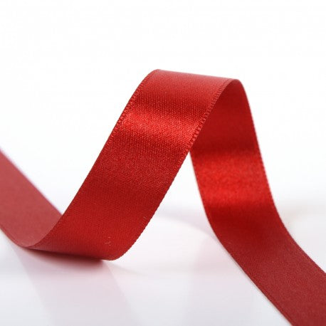 Double-Sided Satin Ribbon - Dark red