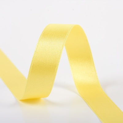Double-Sided Satin Ribbon - Pale yellow