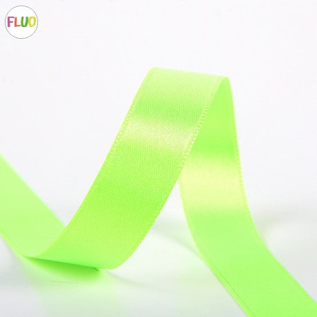 Ruban de satin double face - Vert fluo