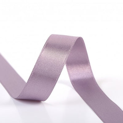 Double-sided satin ribbon - 137 Grey pink