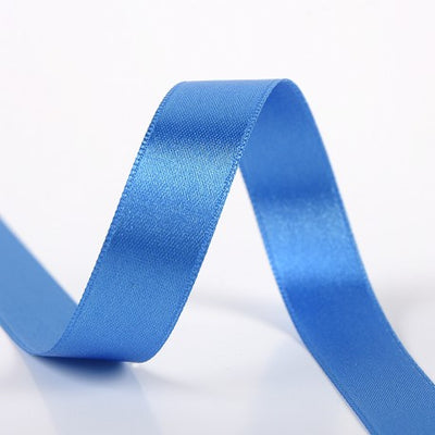 Double-sided satin ribbon - 29 Sea blue