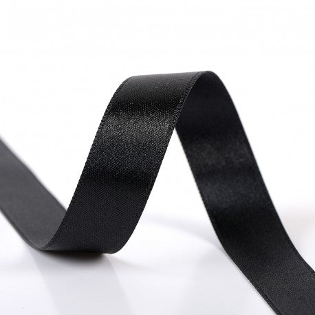 Double-Sided Satin Ribbon - Black