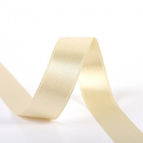 Double-sided satin ribbon - 140 Beige gold