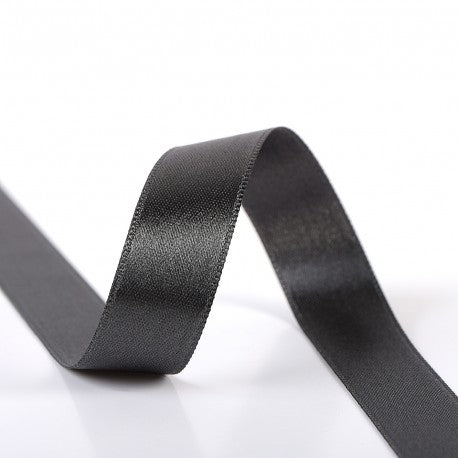 Double-Sided Satin Ribbon - Dark gray