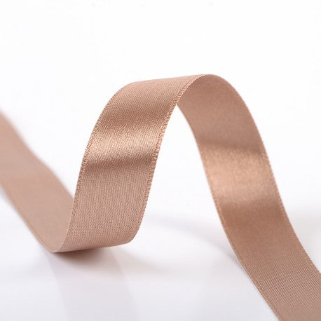 Double-Sided Satin Ribbon - Light brown
