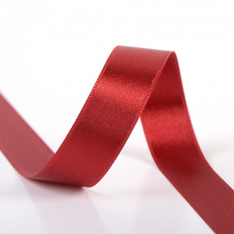 Double-Sided Satin Ribbon - Red Hermes