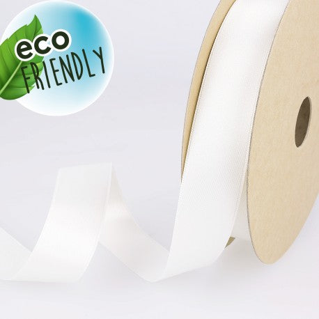 Recycled Satin Ribbon - White