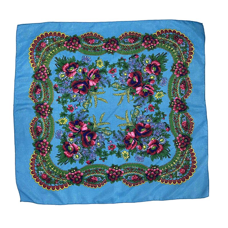 Kukum scarf - Floral motif · 30 x 30 inches